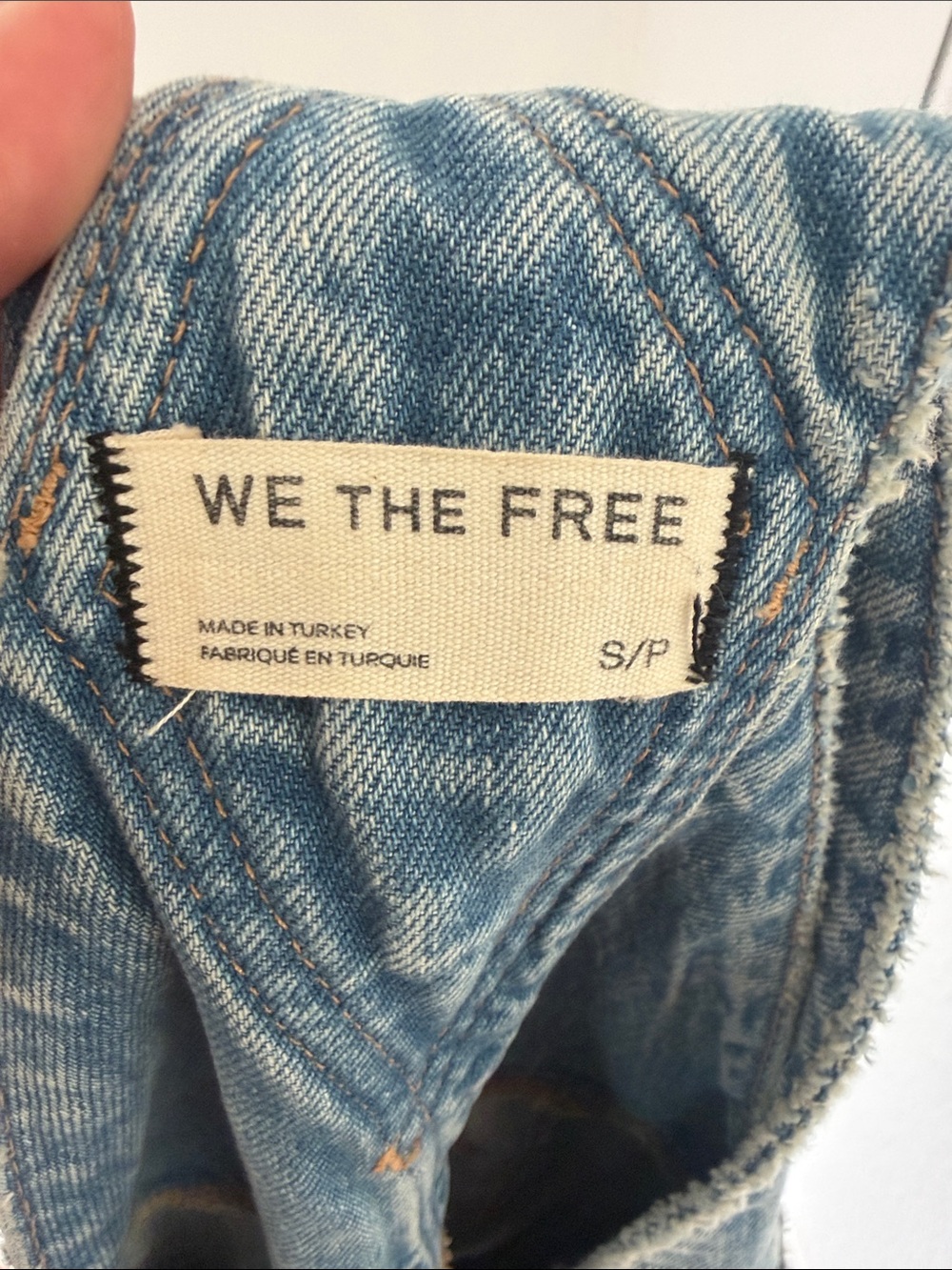 Free People Light Blue Wide-Leg Barrel Denim Overalls - Picture 7 of 9
